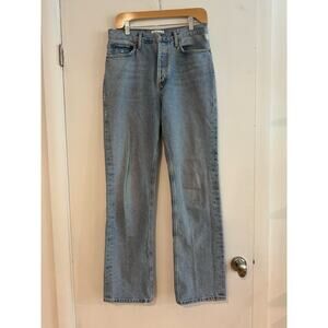 Agolde Light Wash Blue Straight Leg Jeans